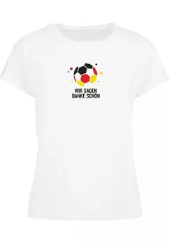 Футболка Merchcode Shirt Die Flippers - Wir Feiern Die Mannschaft, белый