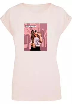 Футболка Merchcode Shirt Grand - San Antonio, цвет powder/light pink