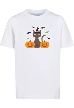 Футболка Merchcode Shirt Pumpkings and Cats, белый