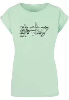 Футболка Merchcode Shirt Spring Saying, мятный