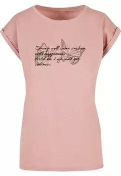 Футболка Merchcode Shirt Spring Saying, розовый