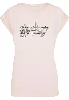 Футболка Merchcode Shirt Spring Saying, розовый