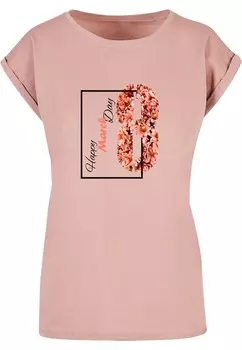 Футболка Merchcode Shirt WD - Happy March Day, темно-розовый