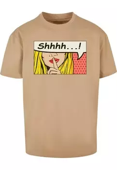 Футболка Merchcode SILENT SIGN COMIC, темно-бежевый