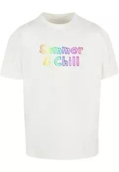 Футболка Merchcode SUMMER AND CHILL RAINBOW, белый