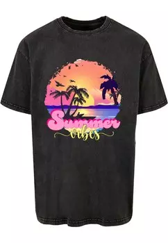 Футболка Merchcode SUMMER VIBES SUNSET, антрацит
