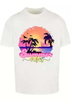Футболка Merchcode SUMMER VIBES SUNSET, белый