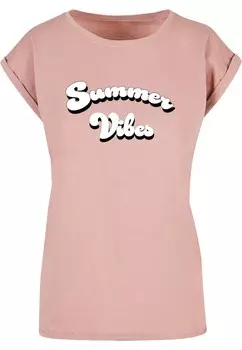 Футболка Merchcode SUMMER VIBES, темно-розовый