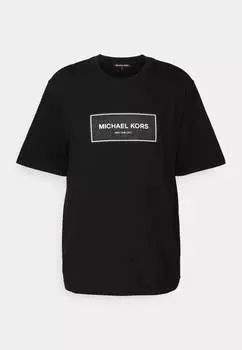 Футболка Michael Kors Flagship Logo Tee With Print, черный
