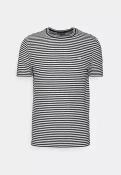 Футболка Michael Kors Stripe Tee With Print, черный