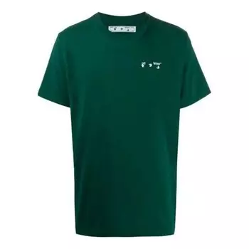 Футболка mini logo short sleeve green Off-White, зеленый