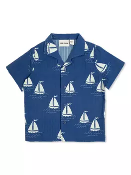 Футболка Mini Rodini Sailing Boats, синий