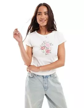 футболка Miss Selfridge с цветочным принтом
