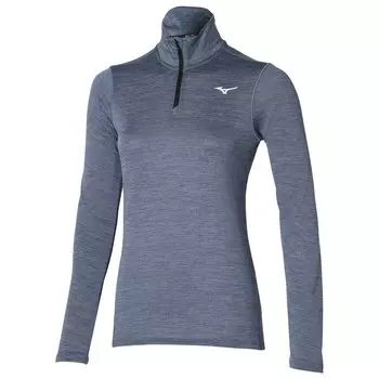 Футболка Mizuno Impulse Core Half Zip, синий