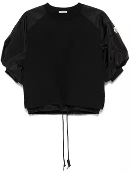 Футболка Moncler с контрастными рукавами, черный