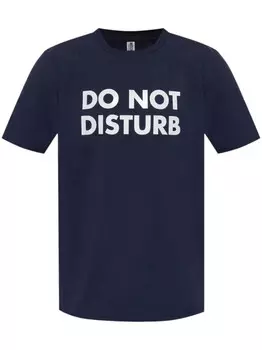 Футболка Moschino «Не беспокоить», синий