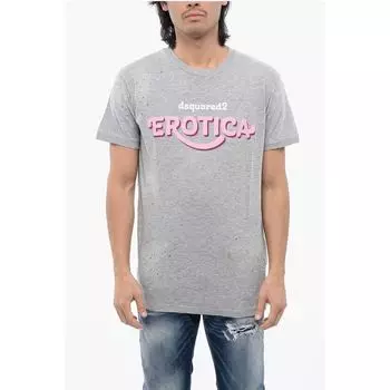 Футболка Muscle Fit с эффектом потертости Dsquared2, Gray