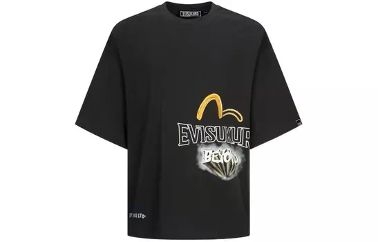 Футболка мужская черная Evisu, черный