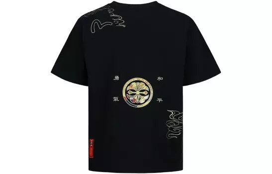 Футболка мужская черная Evisu, черный