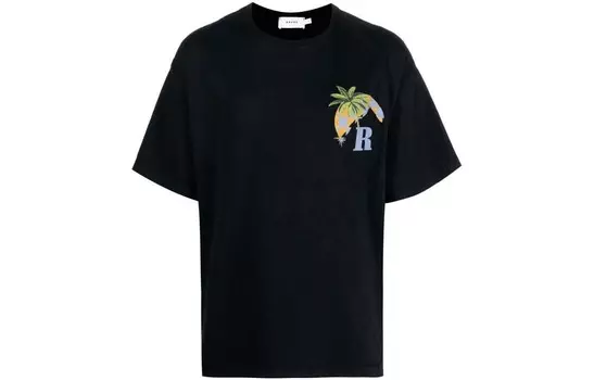 Футболка мужская черная Rhude, черный