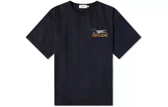 Футболка мужская черная Rhude, черный