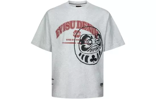 Футболка мужская Evisu, серый/синий