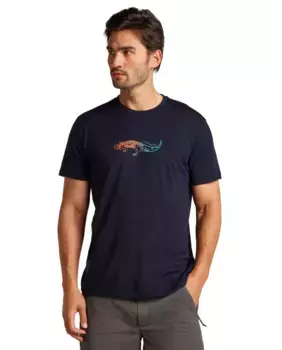 Футболка мужская M Mer 150 Tech Lite SS Tee Slimey Salama ICEBREAKER, темно-синий
