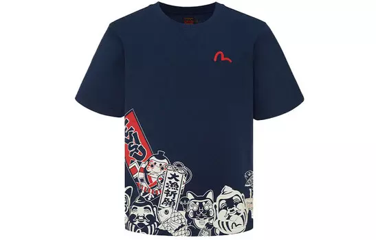 Футболка мужская синяя Evisu, синий