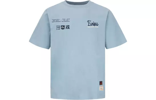 Футболка мужская синяя Evisu, синий