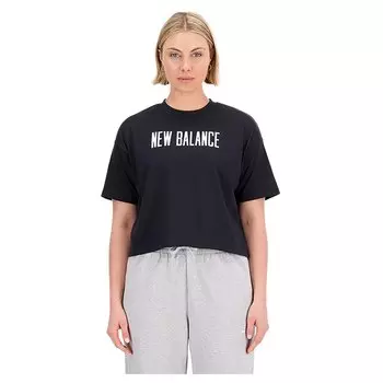 Футболка New Balance Relentless Heathertech Cropped, черный