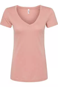 Футболка Next Level Women's Ideal с V-образным вырезом, цвет desert pink