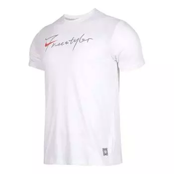 Футболка Nike Back Large logo Printing Freestyle Sports Short Sleeve White, белый
