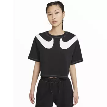 Футболка Nike Sportswear Swoosh Crop, черный
