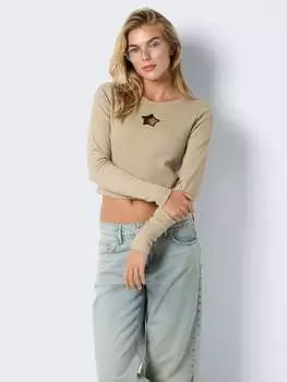 Футболка Noisy may, цвет khaki-braun