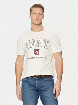 Футболка обычного кроя 2003290 Gant, экрю