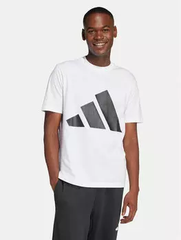 Футболка обычного кроя Essentials Big Logo JE8943 Adidas, белый