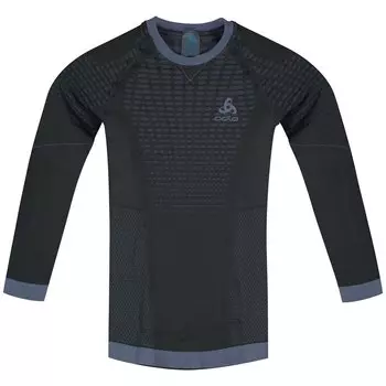 Футболка Odlo Evolution Warm Long Sleeve Crew, синий