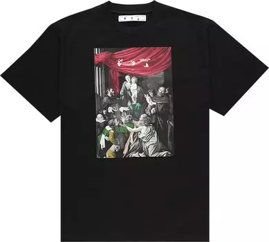 Футболка Off-White Caravaggio Painting Short-Sleeve Over Tee 'Black', черный