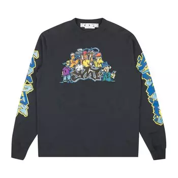 Футболка Off-White Graffiti Skate, синяя