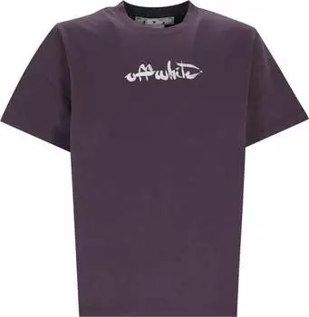 Футболка Off-White Paint Arrow Slim Short-Sleeve Tee 'Aubergine/White', фиолетовый