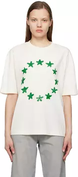 Футболка Off-White Spirit с раскрашенными звездами tudes