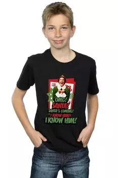 Футболка OMG Санта Elf, черный