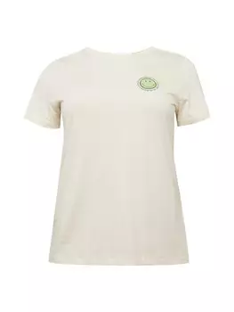 Футболка ONLY Carmakoma Shirt CARSMILEY, бежевый