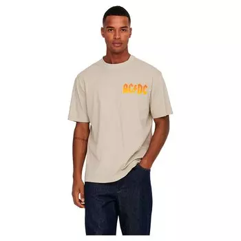 Футболка Only & Sons Acdc Relax, бежевый