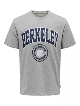 Футболка Only & Sons BERKELEY, пестрый серый