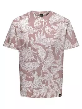 Футболка ONLY & SONS, цвет rosa/wei