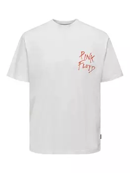 Футболка Only & Sons PINK FLOYD, белый