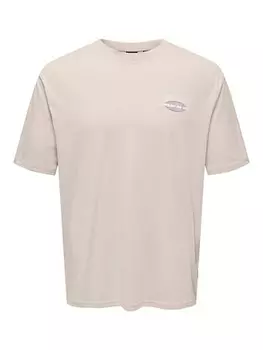 Футболка ONLY & SONS Shirt, бежевый