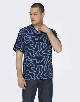 Футболка ONLY & SONS в цвете индиго
