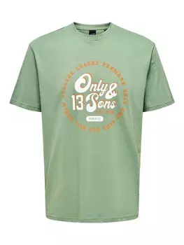 Футболка Only & Sons, зеленый